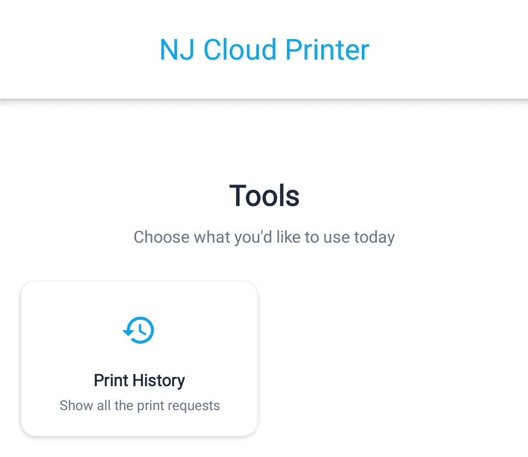 In App Print History View